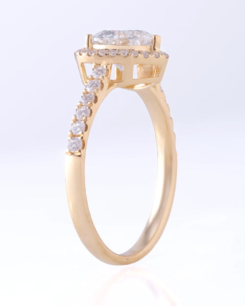 1.04 ct Cornelia Halo and Accent Band