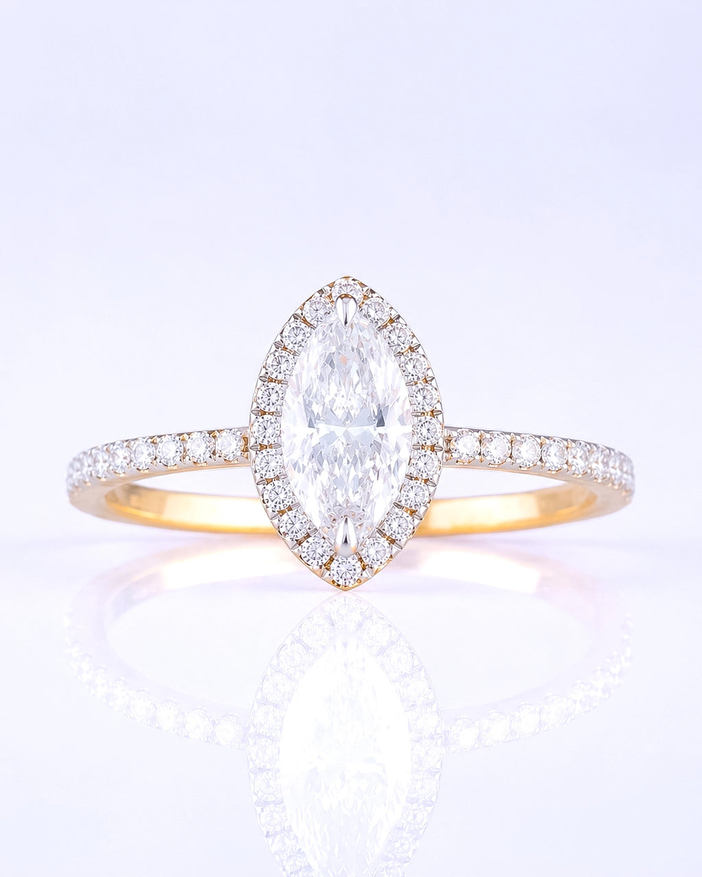 .52 Carat Winona Halo and Accent Band Ring