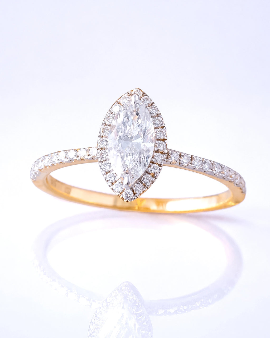 .52 Carat Winona Halo and Accent Band Ring
