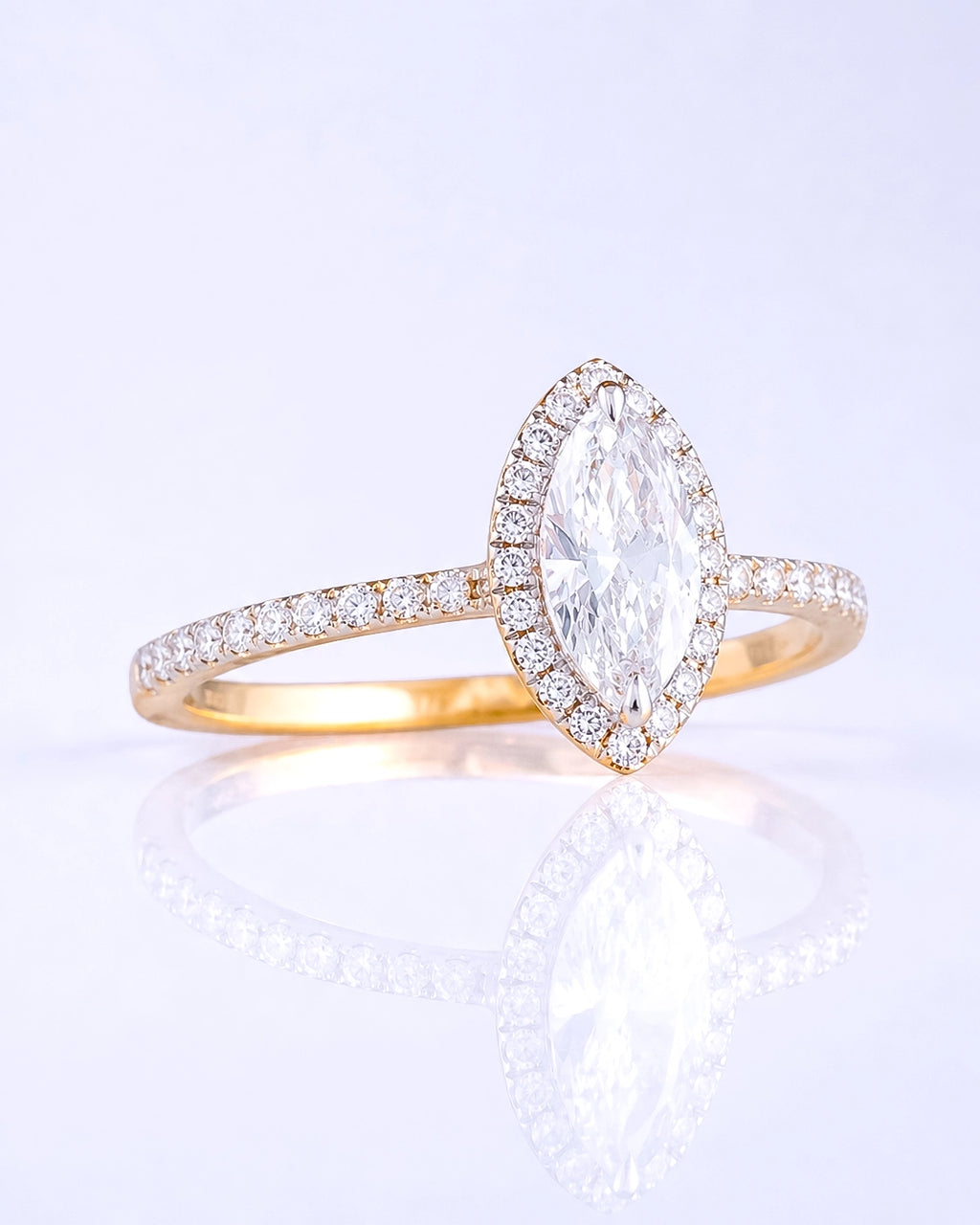 .52 Carat Winona Halo and Accent Band Ring