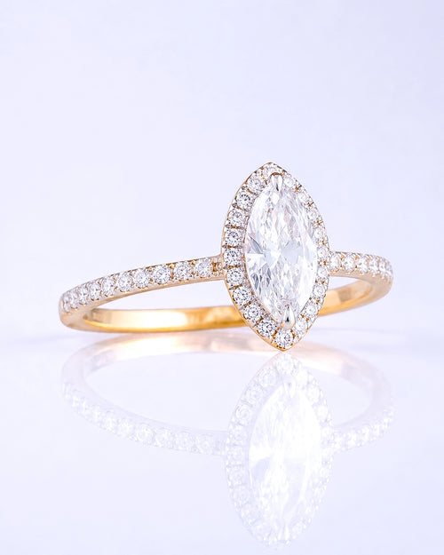 .52 Carat Winona Halo and Accent Band Ring