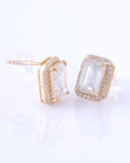 Amalia Emerald Halo Earrings