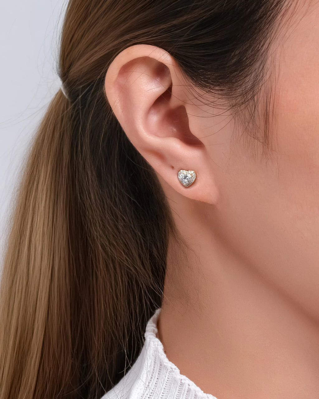 Elvina Heart Halo  Earrings