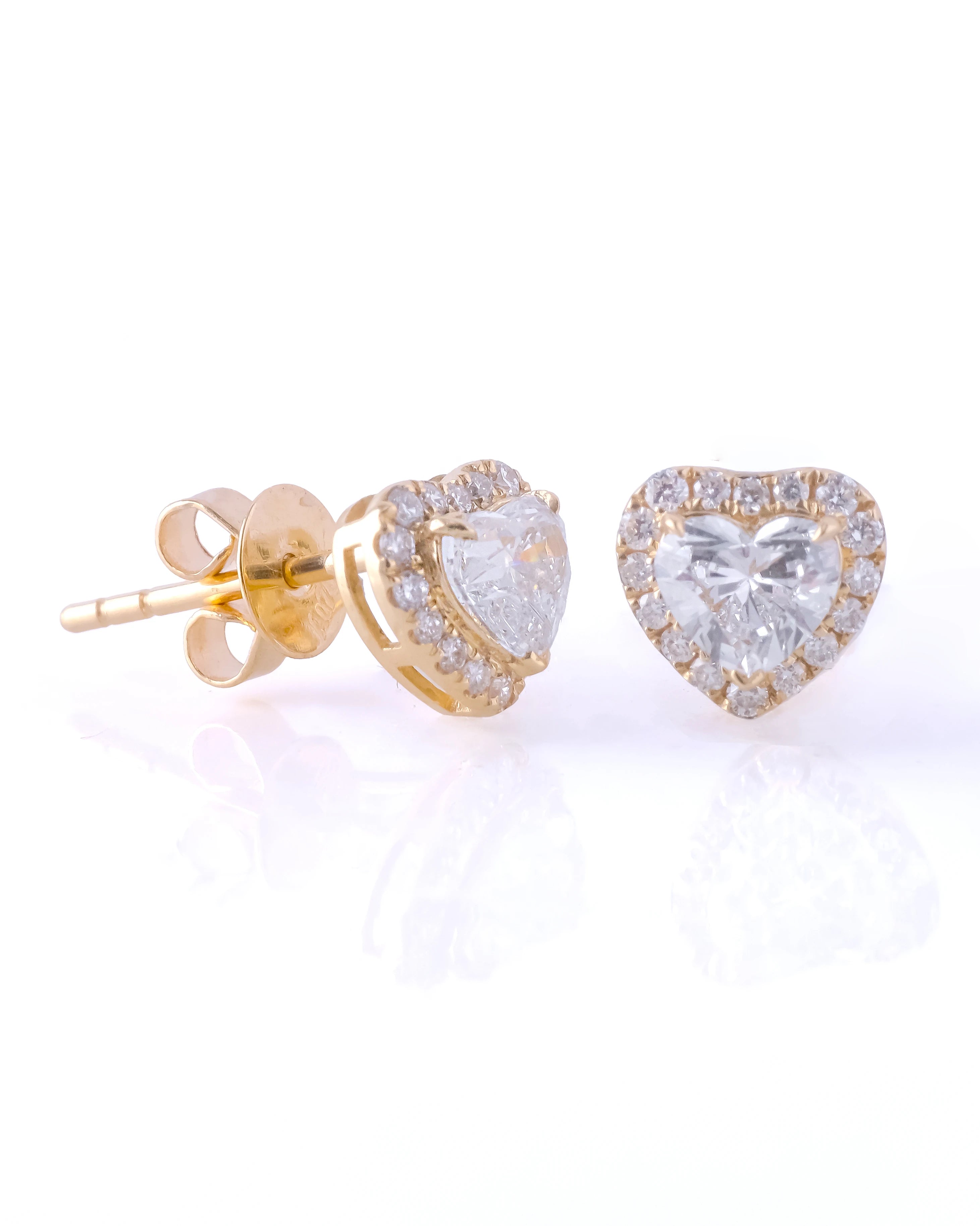Elvina Heart Halo  Earrings