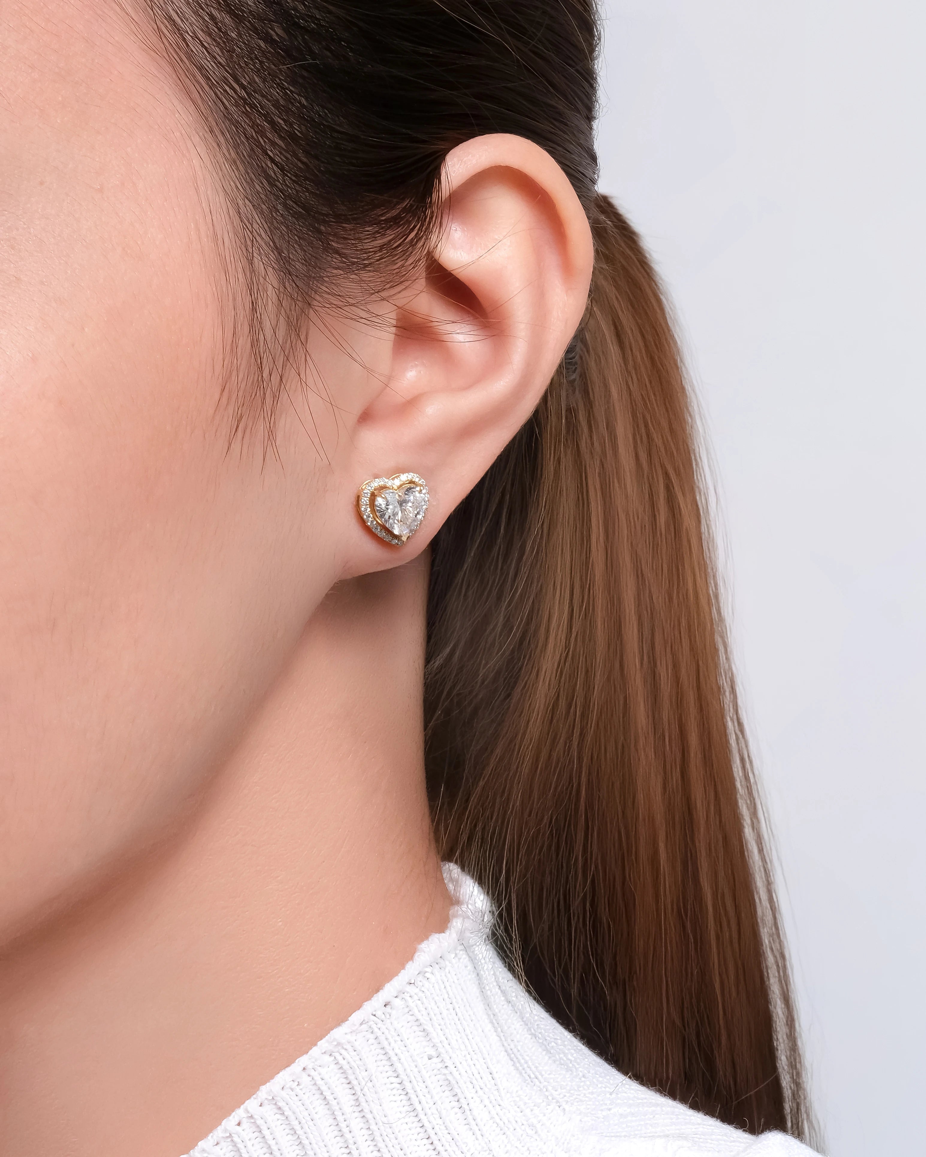 Delia Heart Jacket Earrings