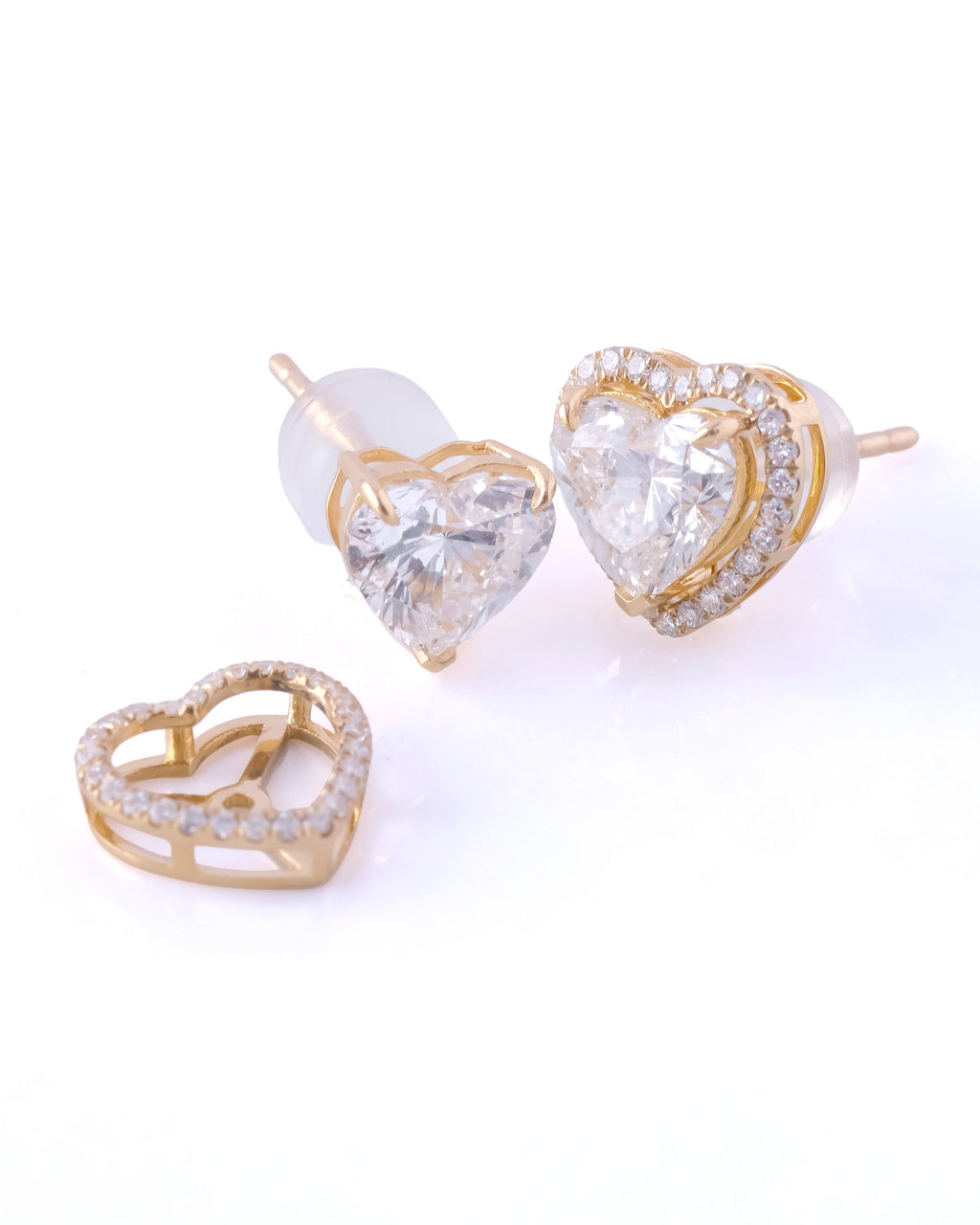 Delia Heart Jacket Earrings