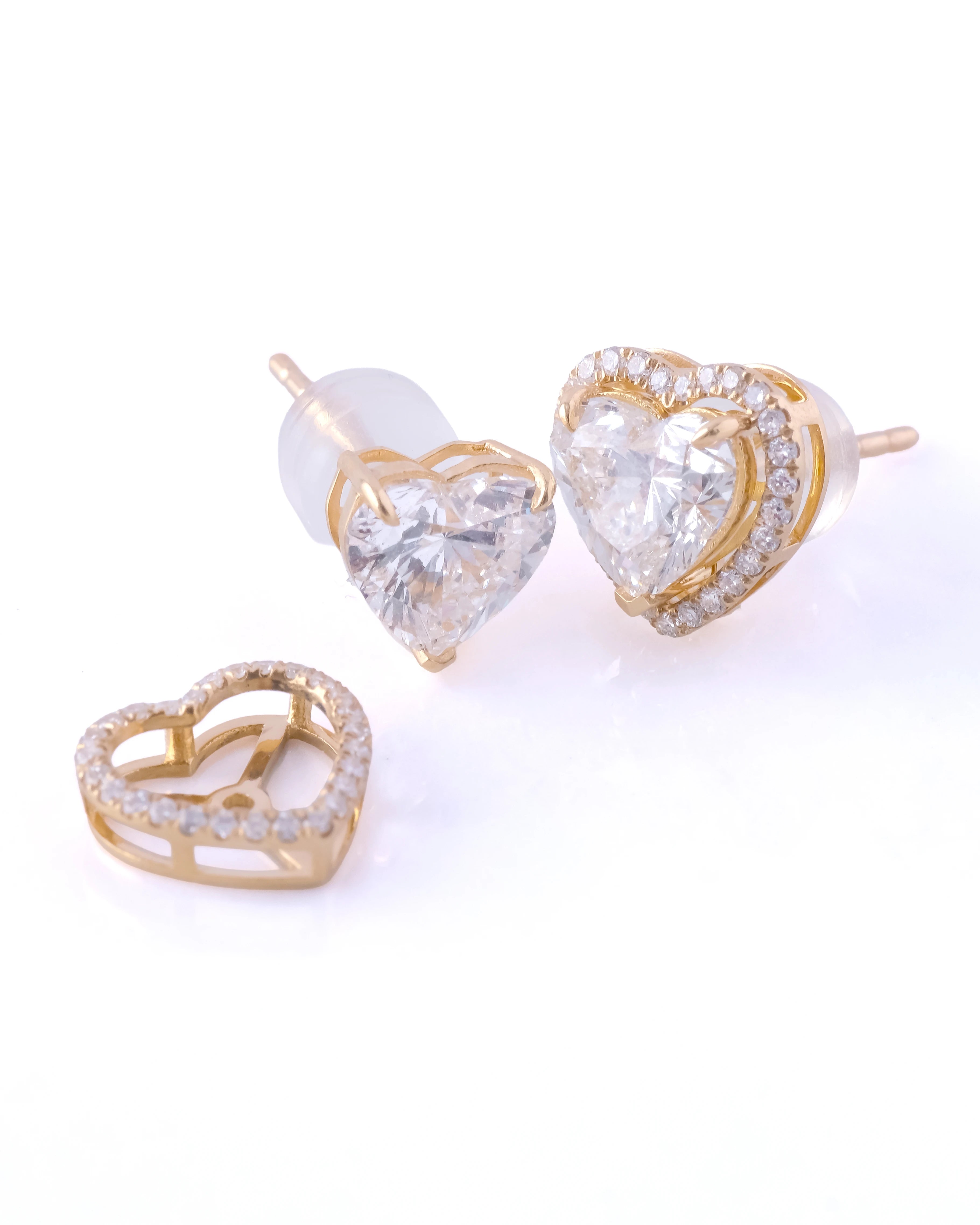 Delia Heart Jacket Earrings