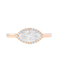 Junia East West Lab-Grown Diamond Halo Ring (1.15ct tw.)