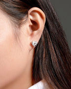 Pamela Heart Solitaire Earrings