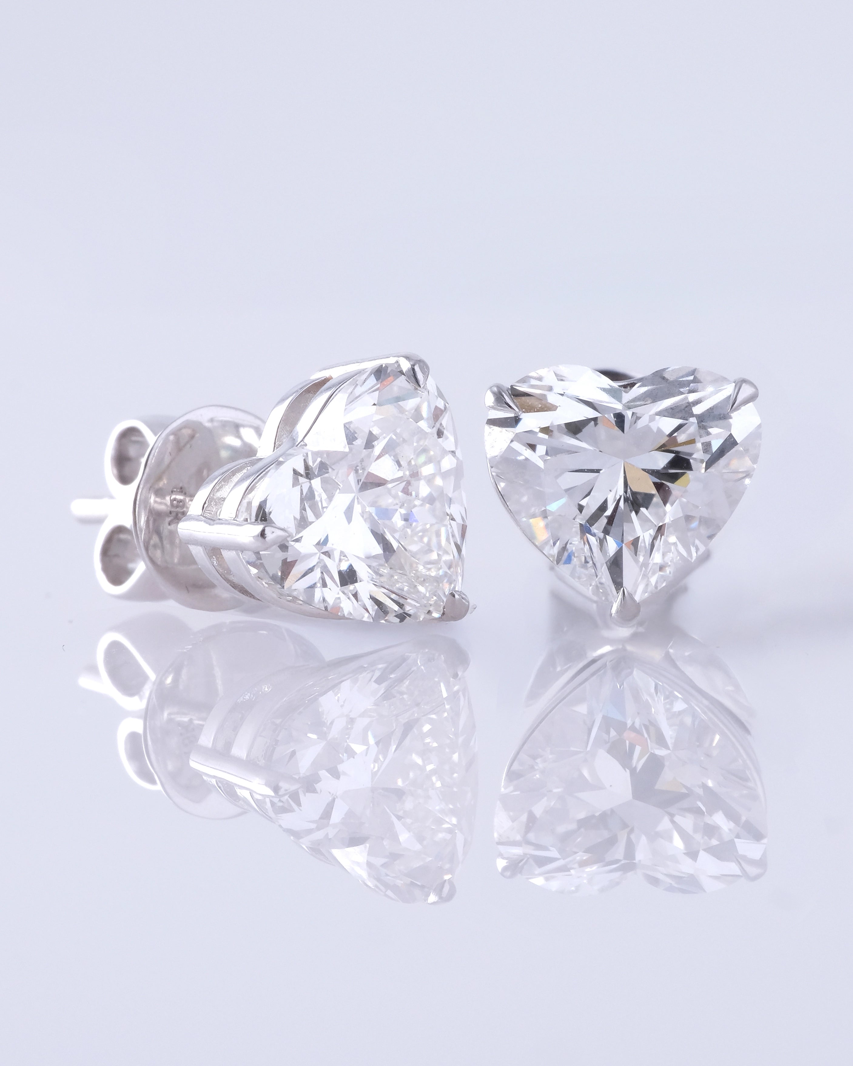 Pamela Heart Solitaire Earrings